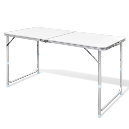 Tavolo da Campeggio Pieghevole Alluminio Altezza Regolabile 120 x 60cm - homemem39