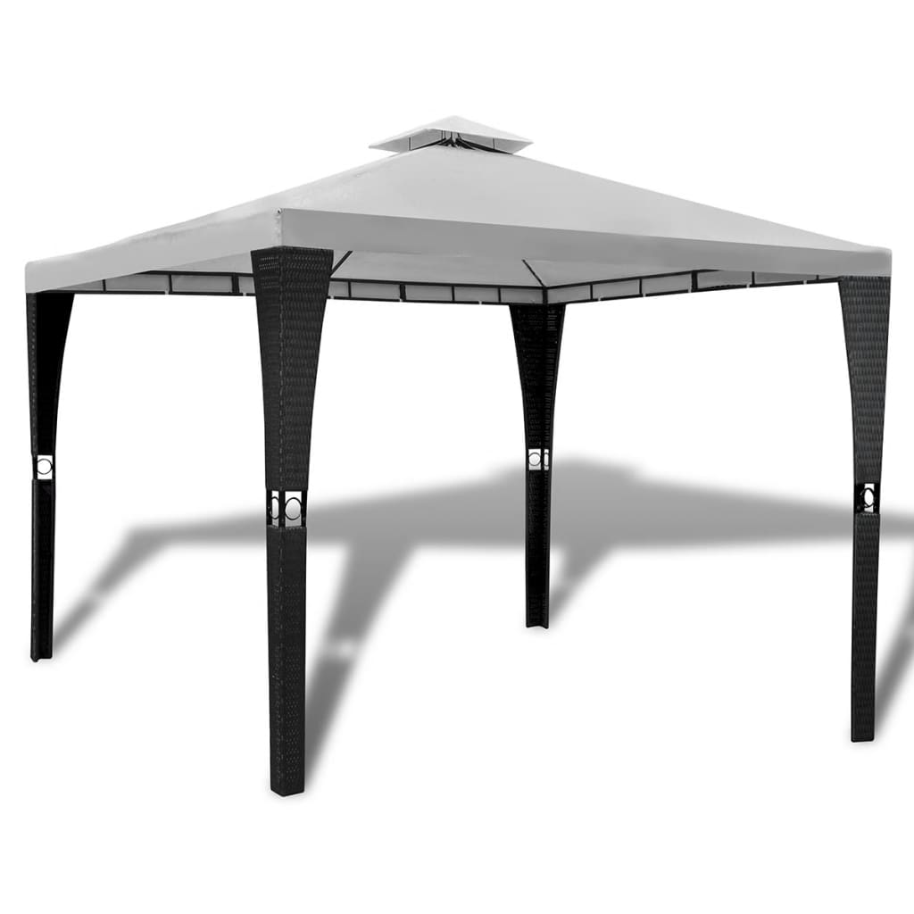 Gazebo con Tetto 3 x 3 m Crema Bianco - homemem39