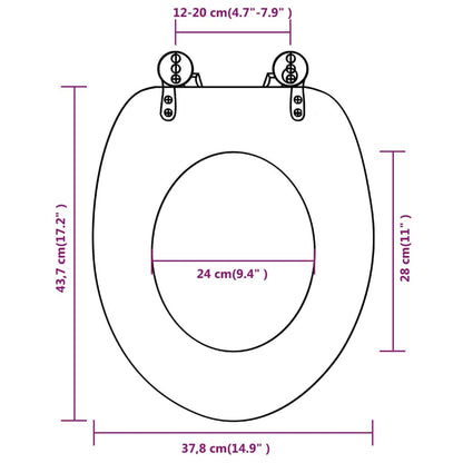 Coperchio da Toilette in MDF con Modello Legno Invecchiato - homemem39