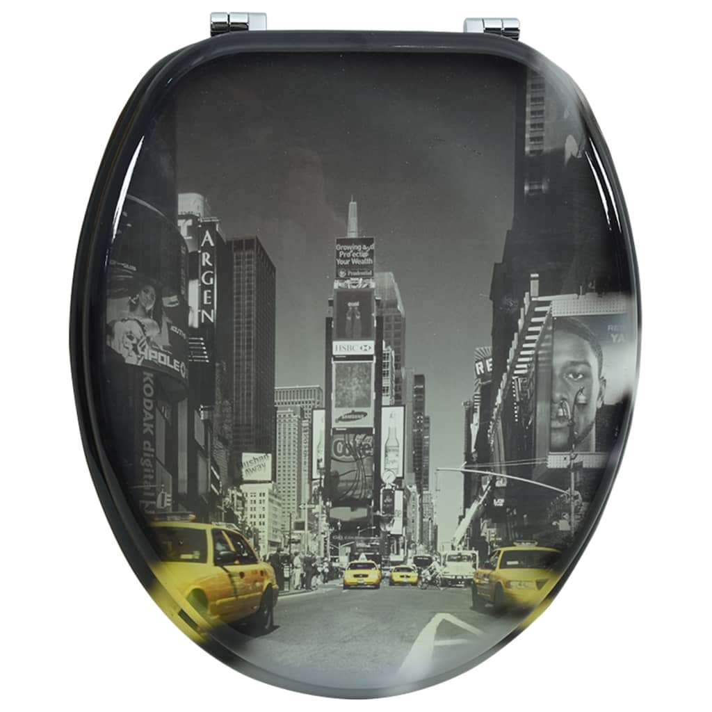 Coperchio da Toilette in MDF con Modello New York - homemem39
