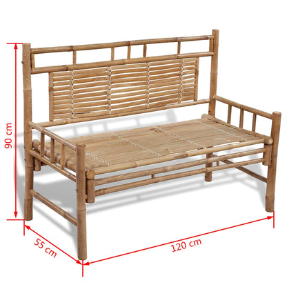 Panchina da Giardino 120 cm in Bambù - homemem39