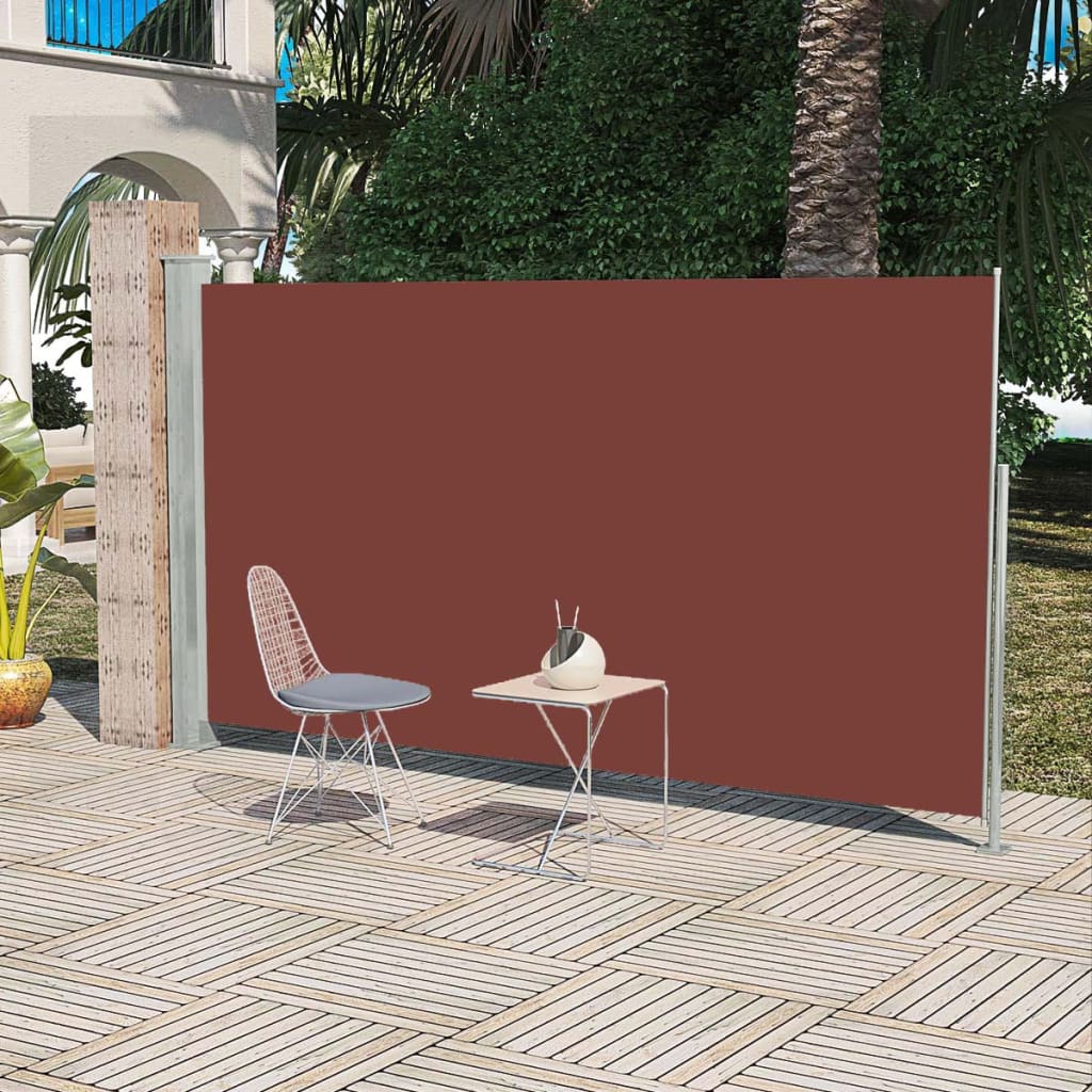 Tenda da Sole Laterale Retrattile 160 x 300 cm Marrone - homemem39