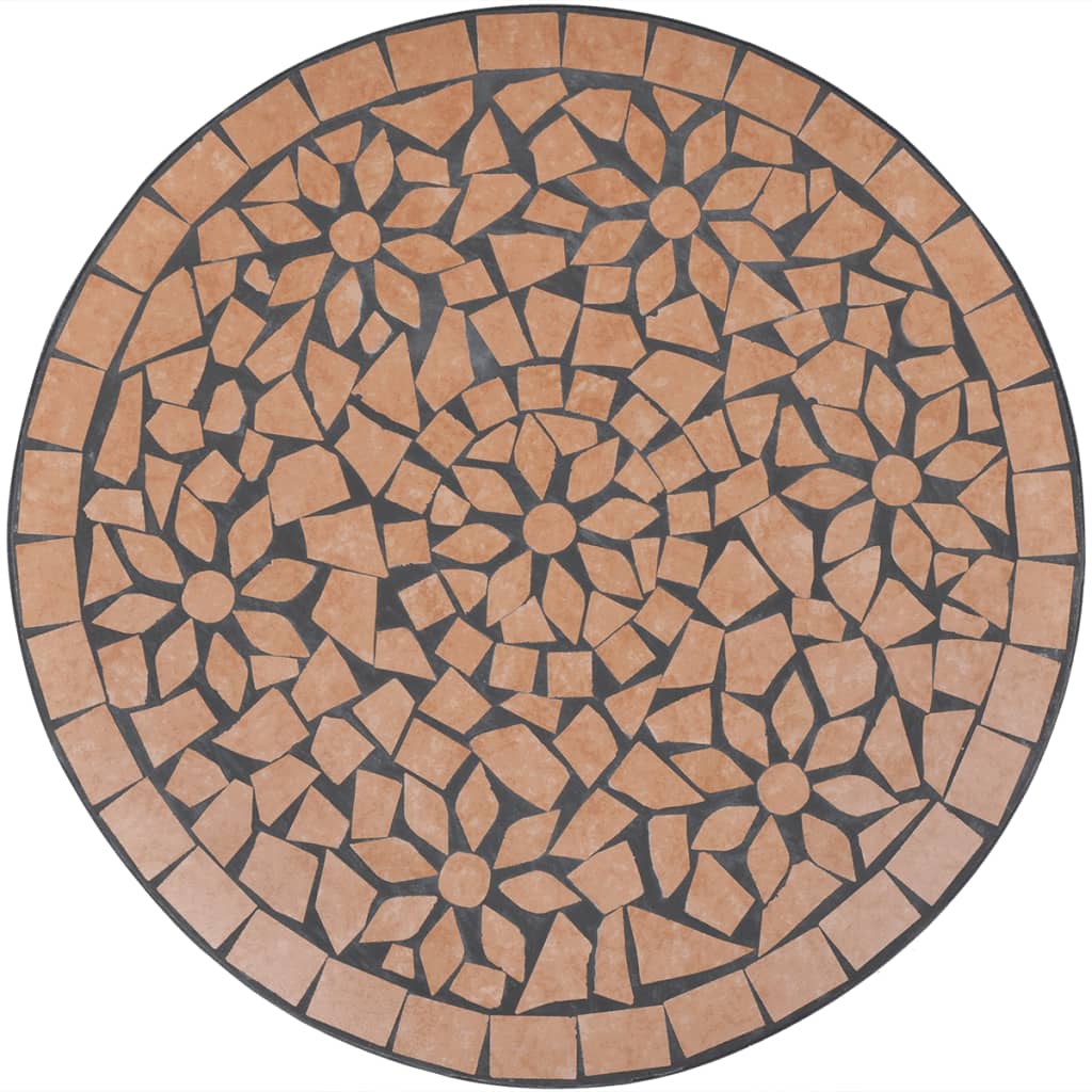 Tavolo da Bistrot Terracotta 60 cm a Mosaico - homemem39