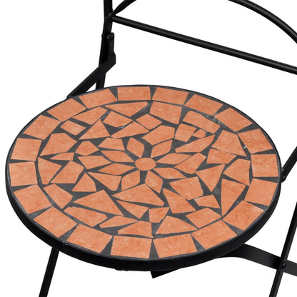 Sedie da Bistrot Pieghevoli 2 pz in Ceramica Terracotta - homemem39