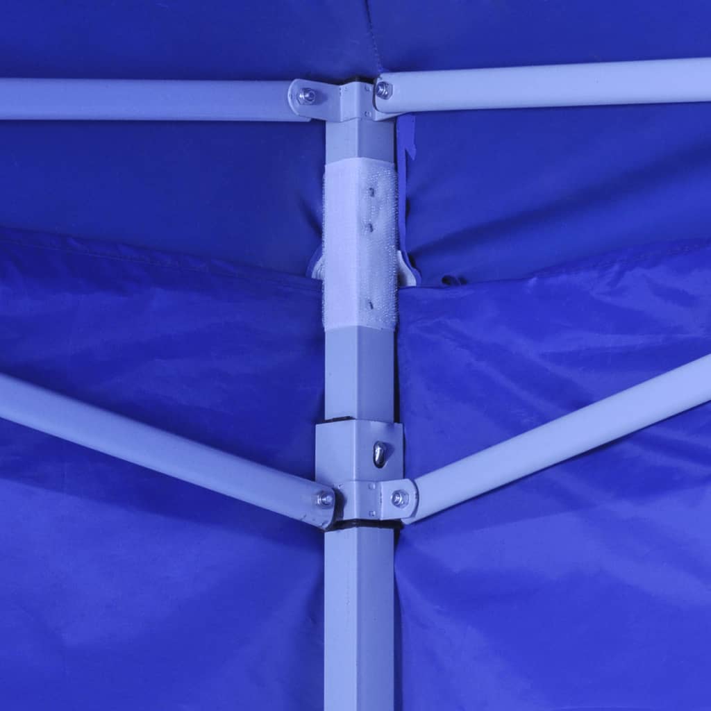 Tenda Pieghevole Blu 3 x 3 m con 4 Pareti - homemem39