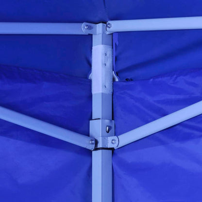 Tenda Pieghevole Blu 3 x 3 m con 4 Pareti - homemem39