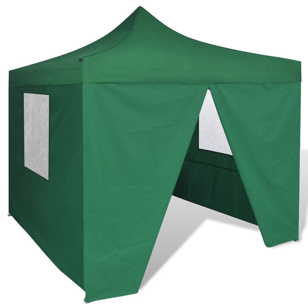 Tenda Pieghevole Verde 3 x 3 m con 4 Pareti - homemem39