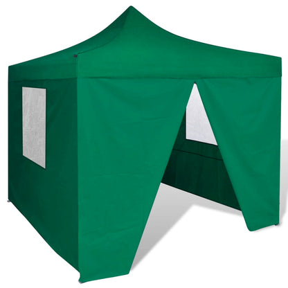 Tenda Pieghevole Verde 3 x 3 m con 4 Pareti - homemem39