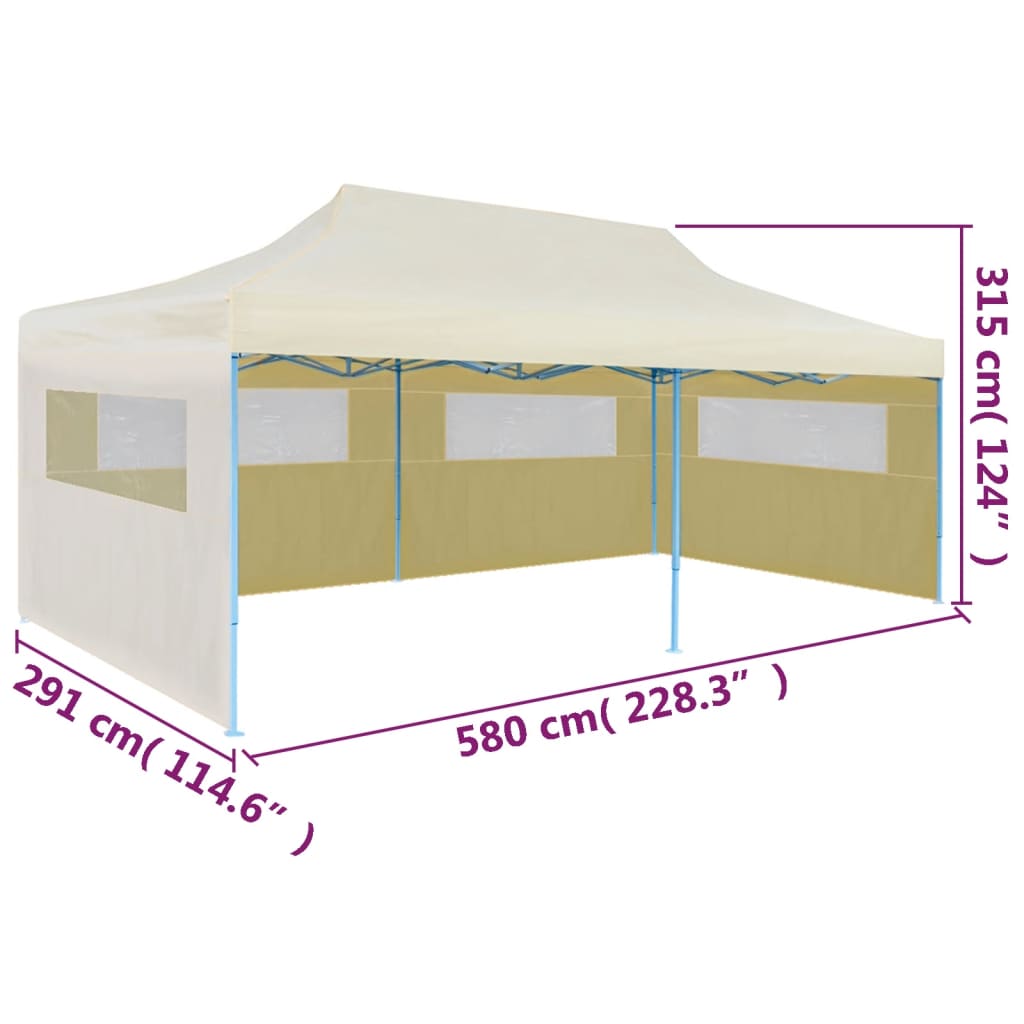 Tenda per Feste Pop-Up Pieghevole Crema 3 x 6 m - homemem39