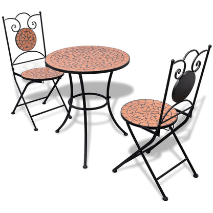 Set da Bistrot 3 pz in Piastrelle di Ceramica Terracotta - homemem39