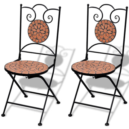 Set da Bistrot 3 pz in Piastrelle di Ceramica Terracotta - homemem39