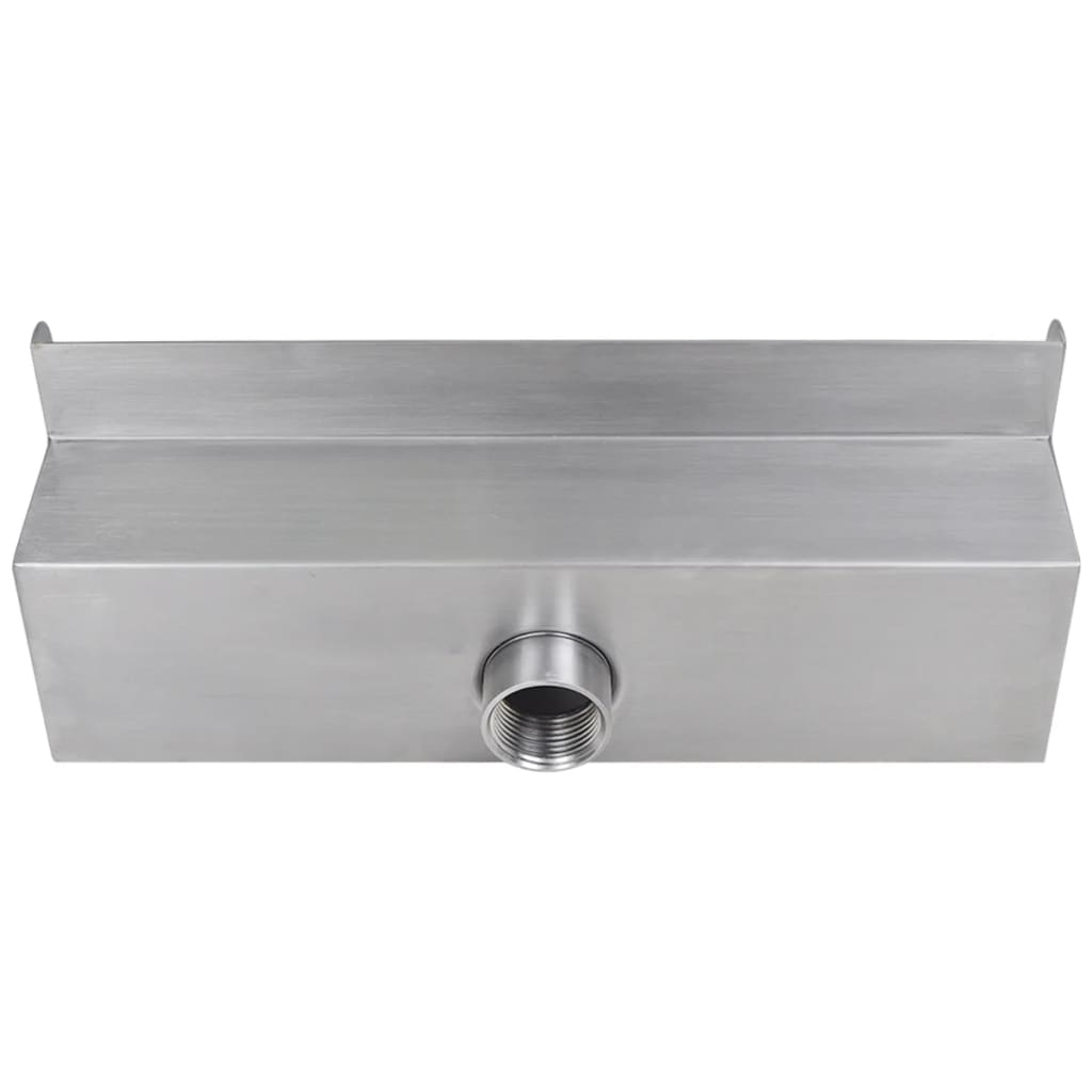 Fontana a Cascata per Giardino Rettangolare Acciaio Inox 30 cm - homemem39