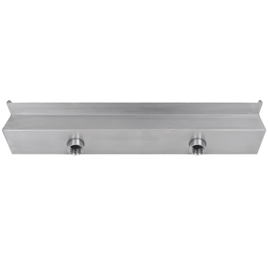 Fontana a Cascata per Giardino Rettangolare Acciaio Inox 60 cm - homemem39