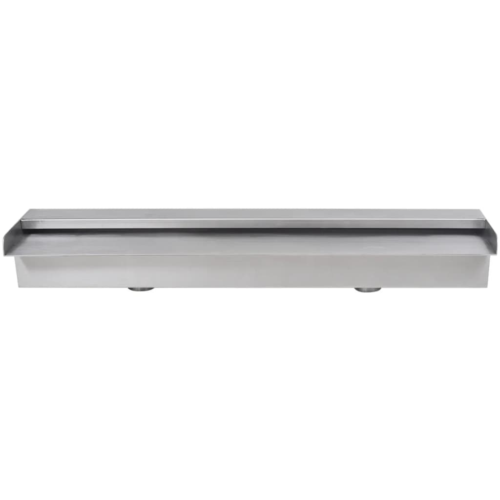 Fontana a Cascata per Giardino Rettangolare Acciaio Inox 60 cm - homemem39