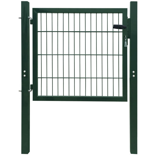 Cancello da Giardino 2D (Singolo) Verde 106 x 130 cm - homemem39