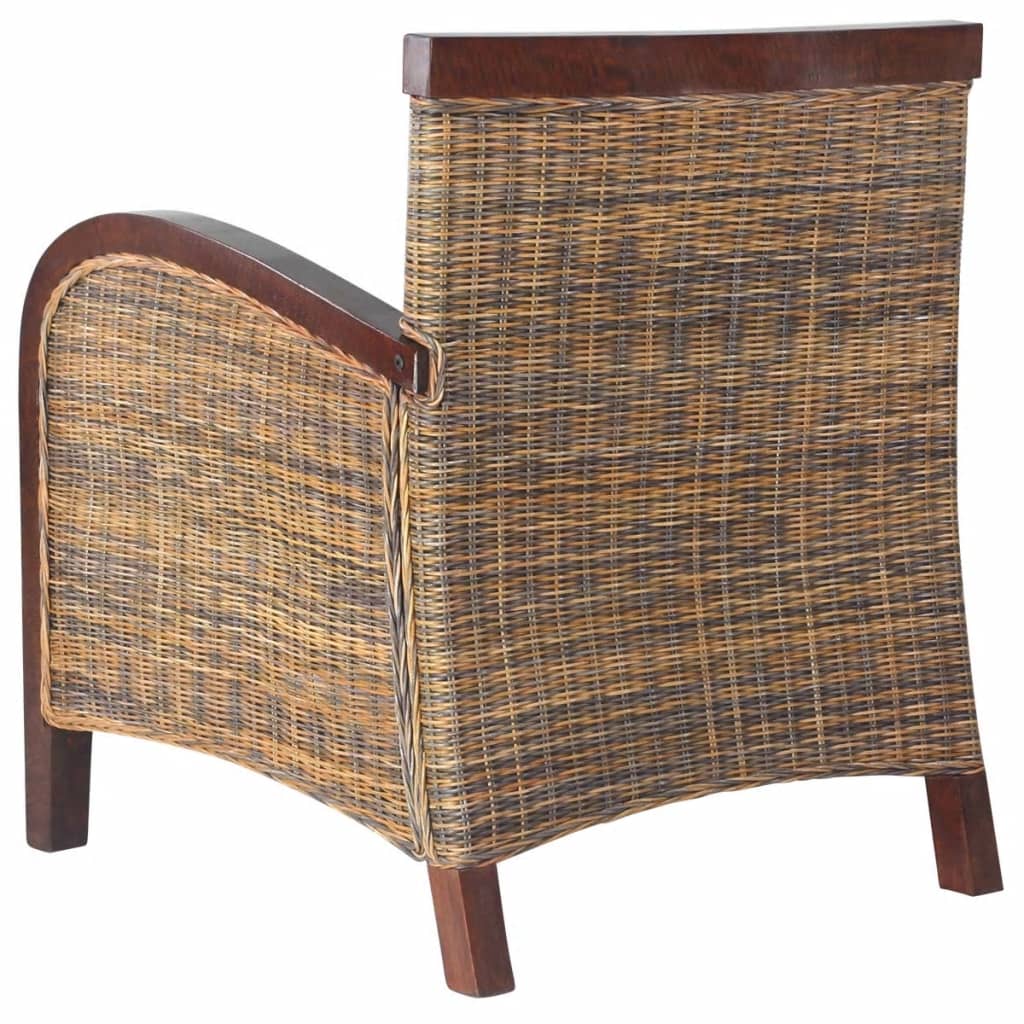 Poltrona in Rattan Intrecciato a Mano - homemem39