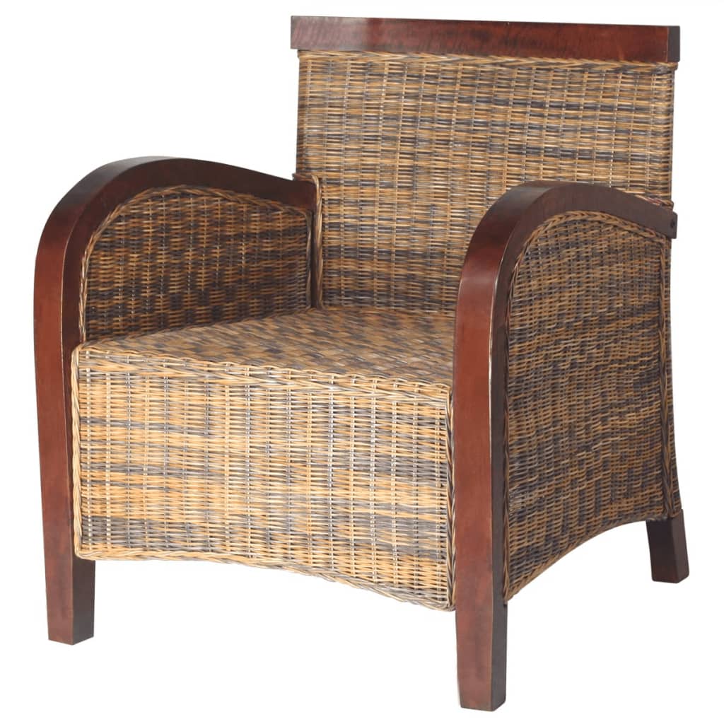 Poltrona in Rattan Intrecciato a Mano - homemem39