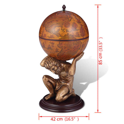 Bar a Globo Portabottiglie Vino Design Atlas 42x42x85 cm - homemem39