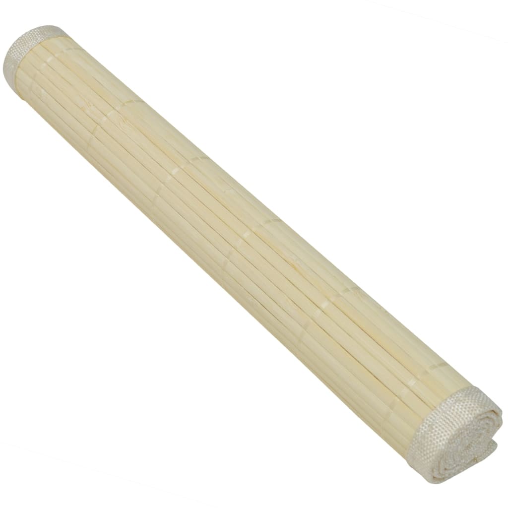 6 Tovagliette di Bamboo 30 x 45 cm Naturale - homemem39