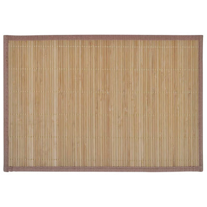 6 Tovagliette di Bamboo 30 x 45 cm Marrone - homemem39