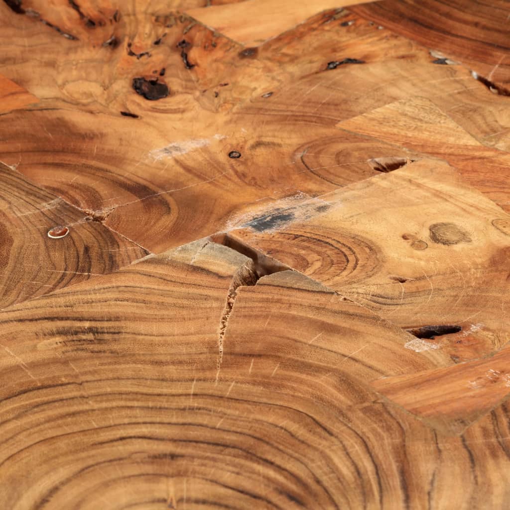 Tavolino da Caffè 35 cm 6 Tronchi in Legno Massello di Sheesham - homemem39