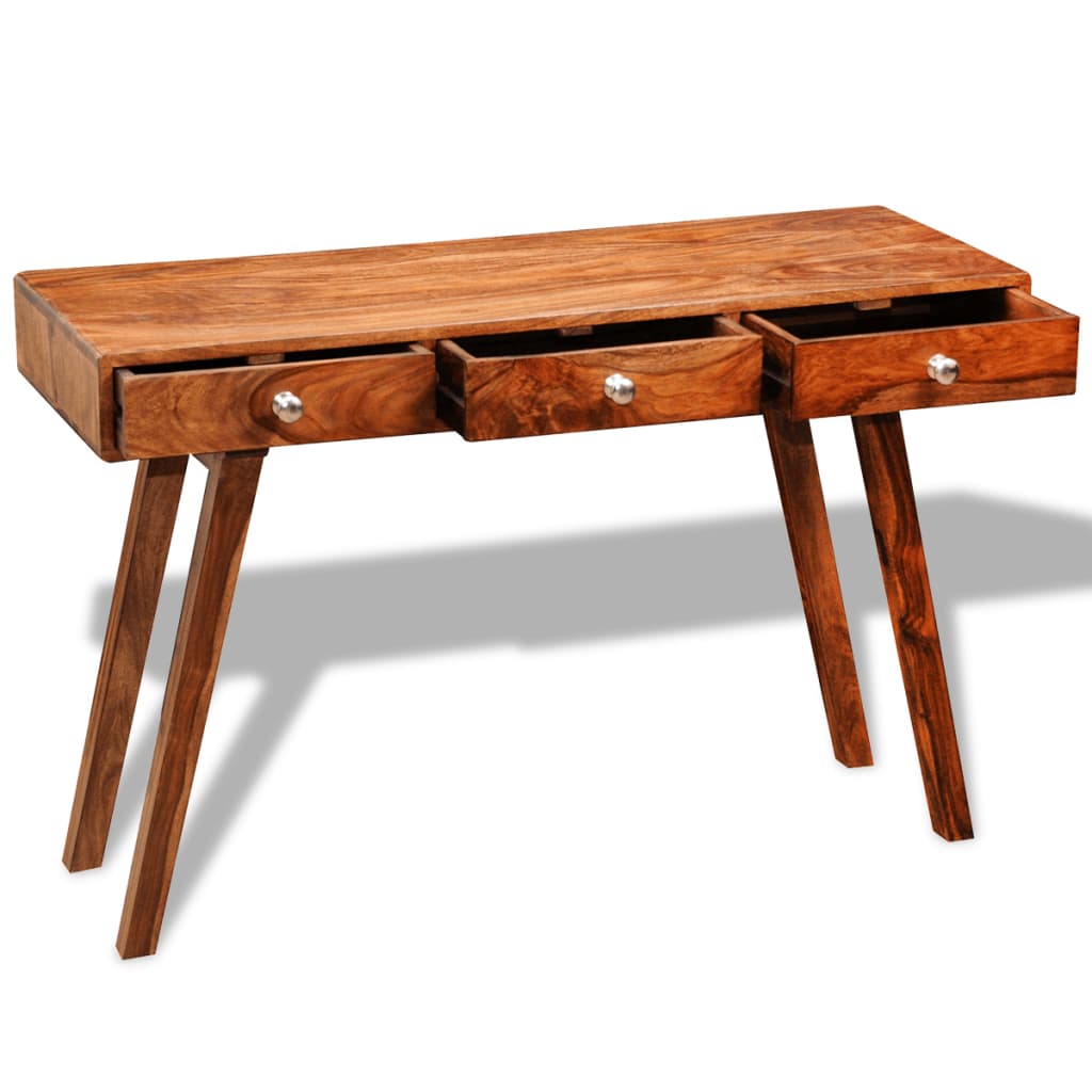 Tavolo Consolle con 3 Cassetti 76 cm Legno Massello di Sheesham - homemem39