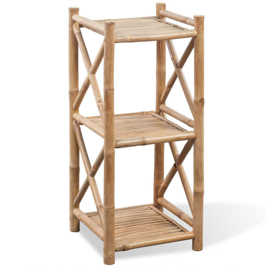Scaffale a 3 piani in legno di bambù - homemem39