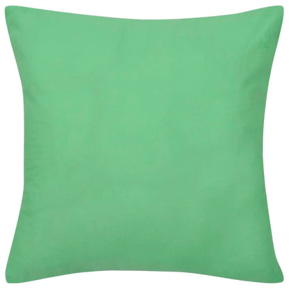 Federe 4 pz per Cuscini in Cotone Verde Mela 40 x 40 cm - homemem39