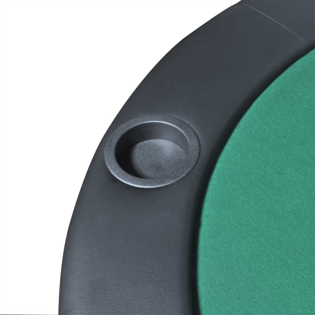 Superficie Tavolo Poker per 10 Giocatori Pieghevole Verde - homemem39