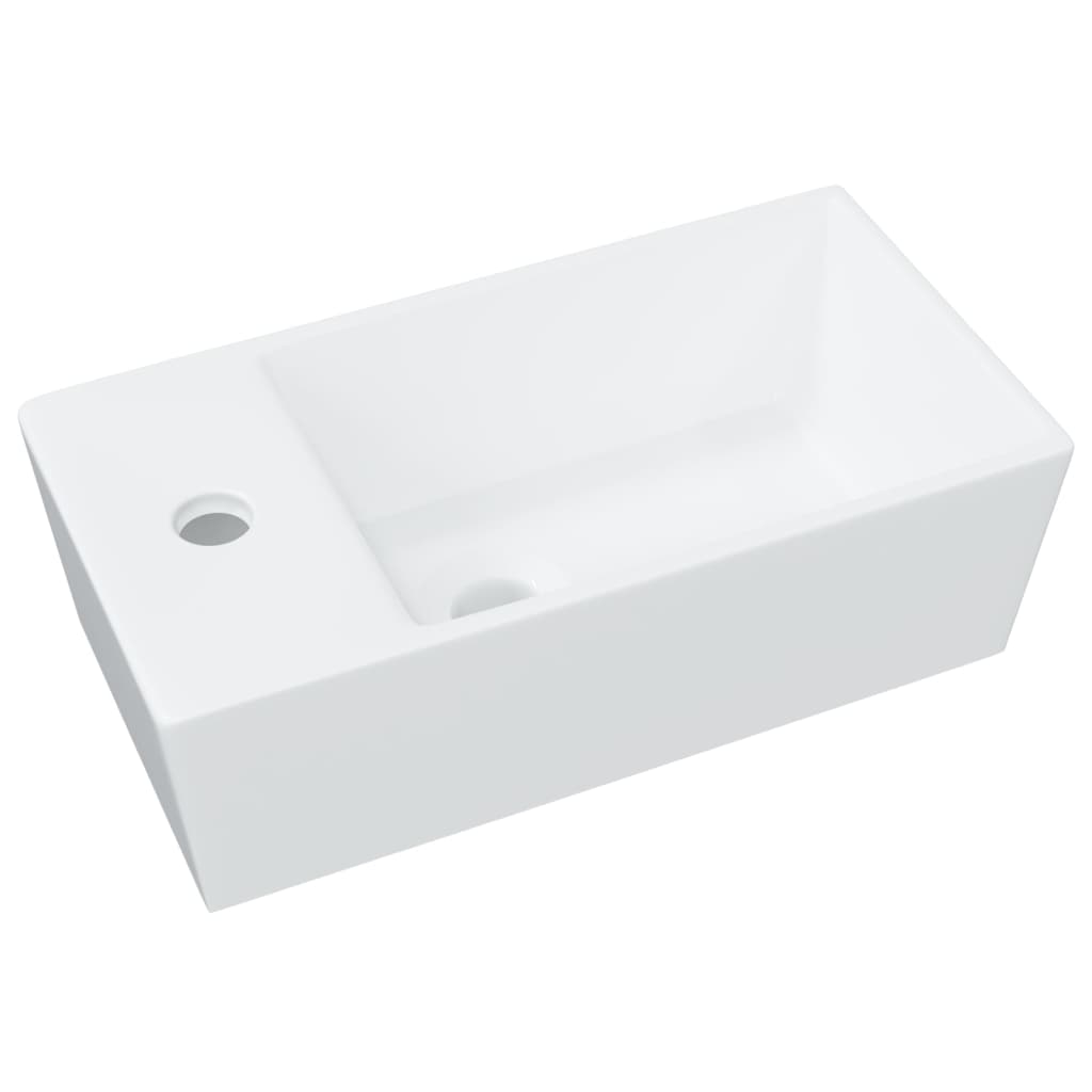 vidaXL Lavandino Bianco 48x25x15 cm in Ceramica - homemem39