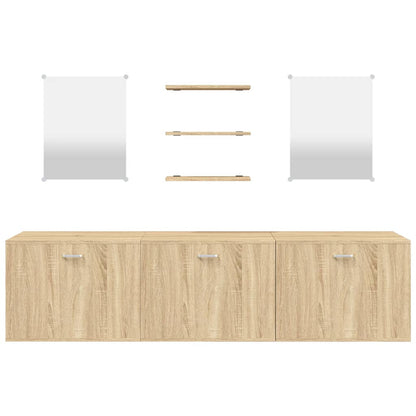 vidaXL Set Mobili da Bagno 6 pz Rovere in Legno Multistrato - homemem39