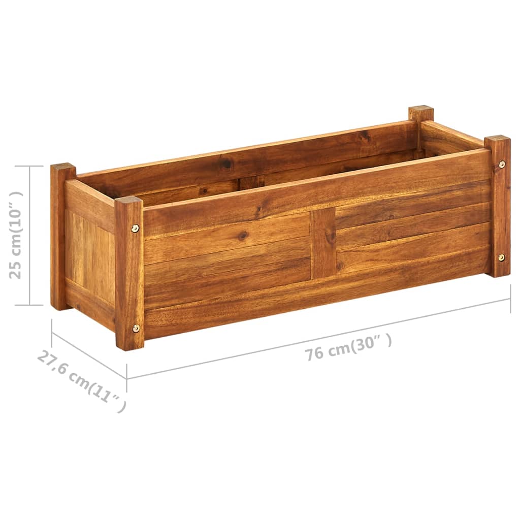 Letto Rialzato da Giardino in Legno di Acacia 76x27,6x25 cm - homemem39