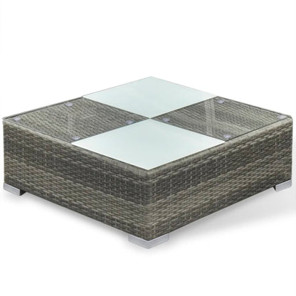 Set Divani da Giardino 6 pz con Cuscini in Polyrattan Grigio - homemem39