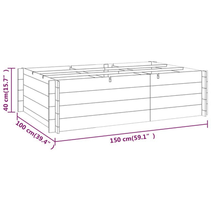 Letto Rialzato 150x100x40 cm in Legno Impregnato - homemem39