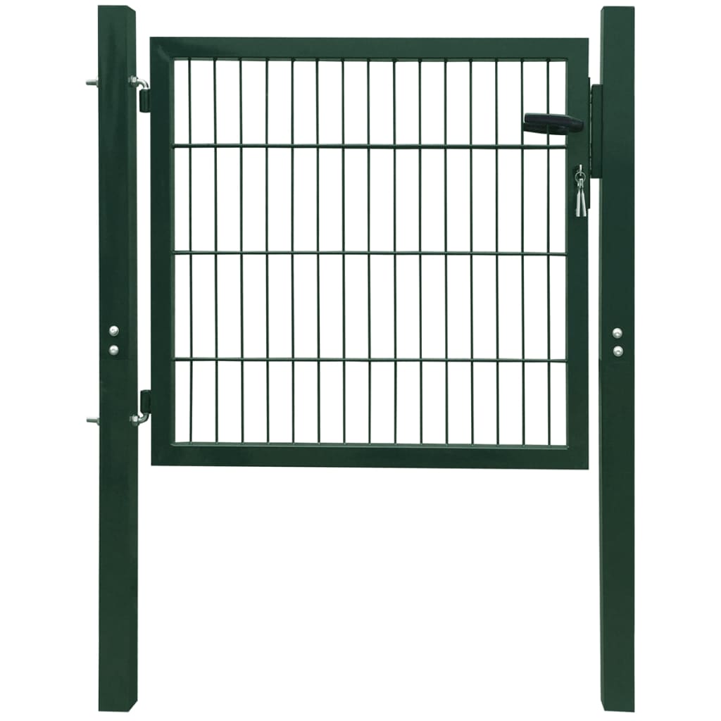 Cancello per Recinzione in Acciaio Verde 105x150 cm - homemem39