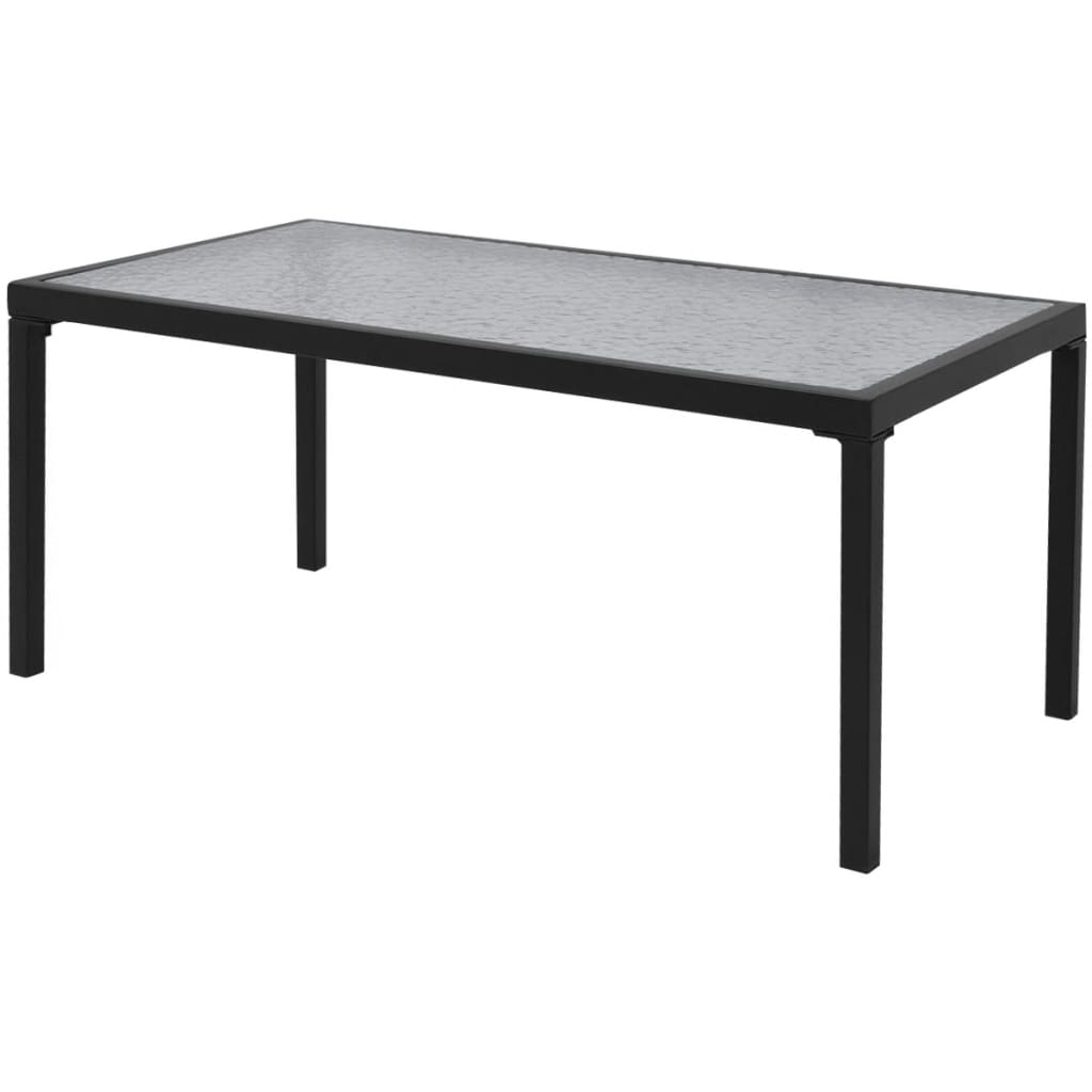 Set da Pranzo da Giardino 4 pz in Textilene Nero - homemem39