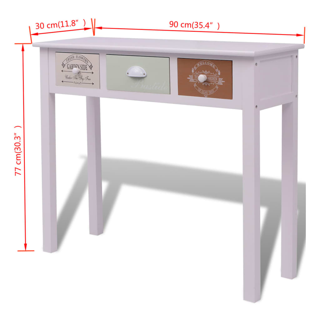 Tavolo Consolle in Stile Francese in Legno - homemem39