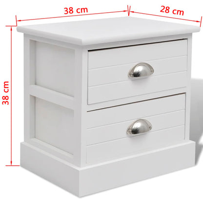 Comodini In Stile Francese 2 Pezzi Bianco - homemem39