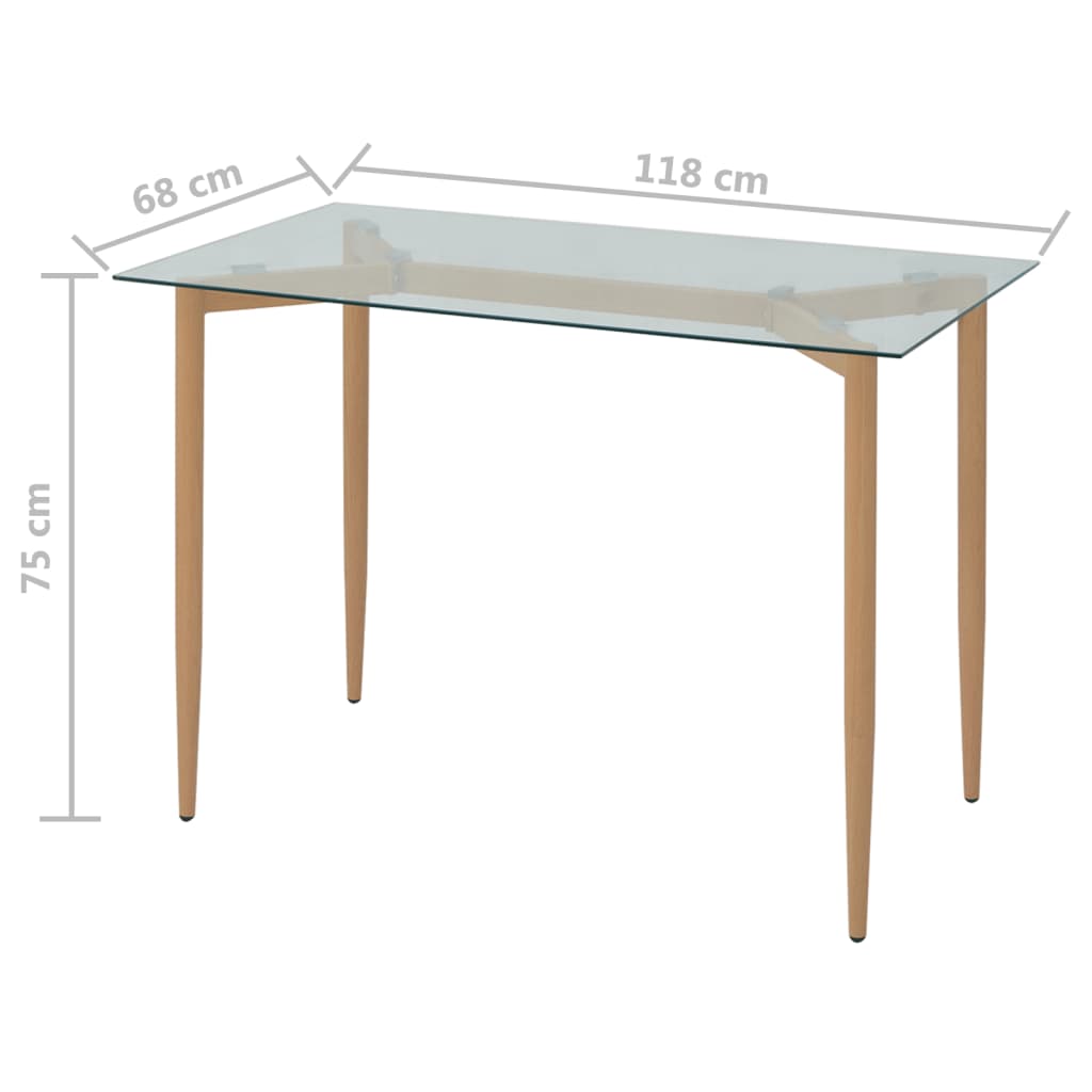 Tavolo da Pranzo 118x68x75 cm - homemem39