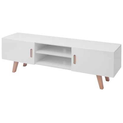 Supporto TV in MDF 150x35x48,5 cm Lucido Bianco - homemem39