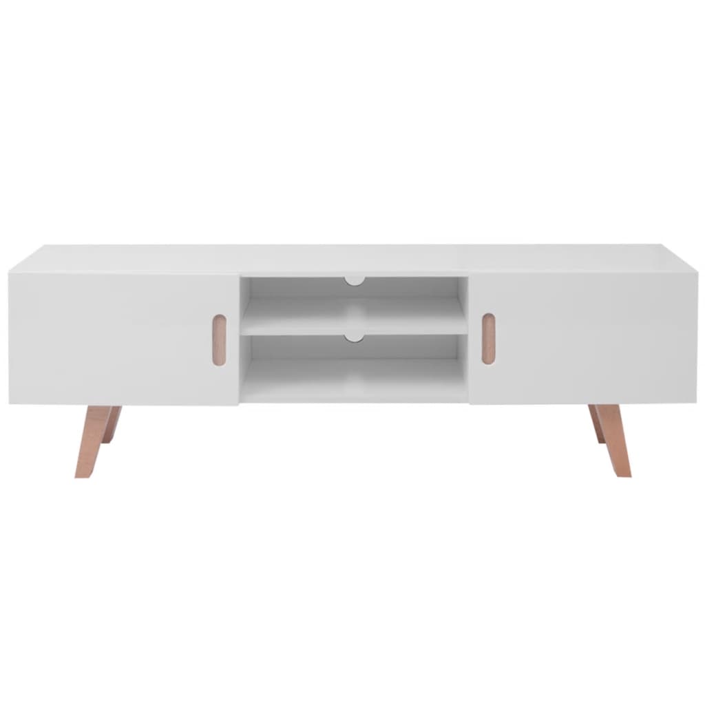 Supporto TV in MDF 150x35x48,5 cm Lucido Bianco - homemem39