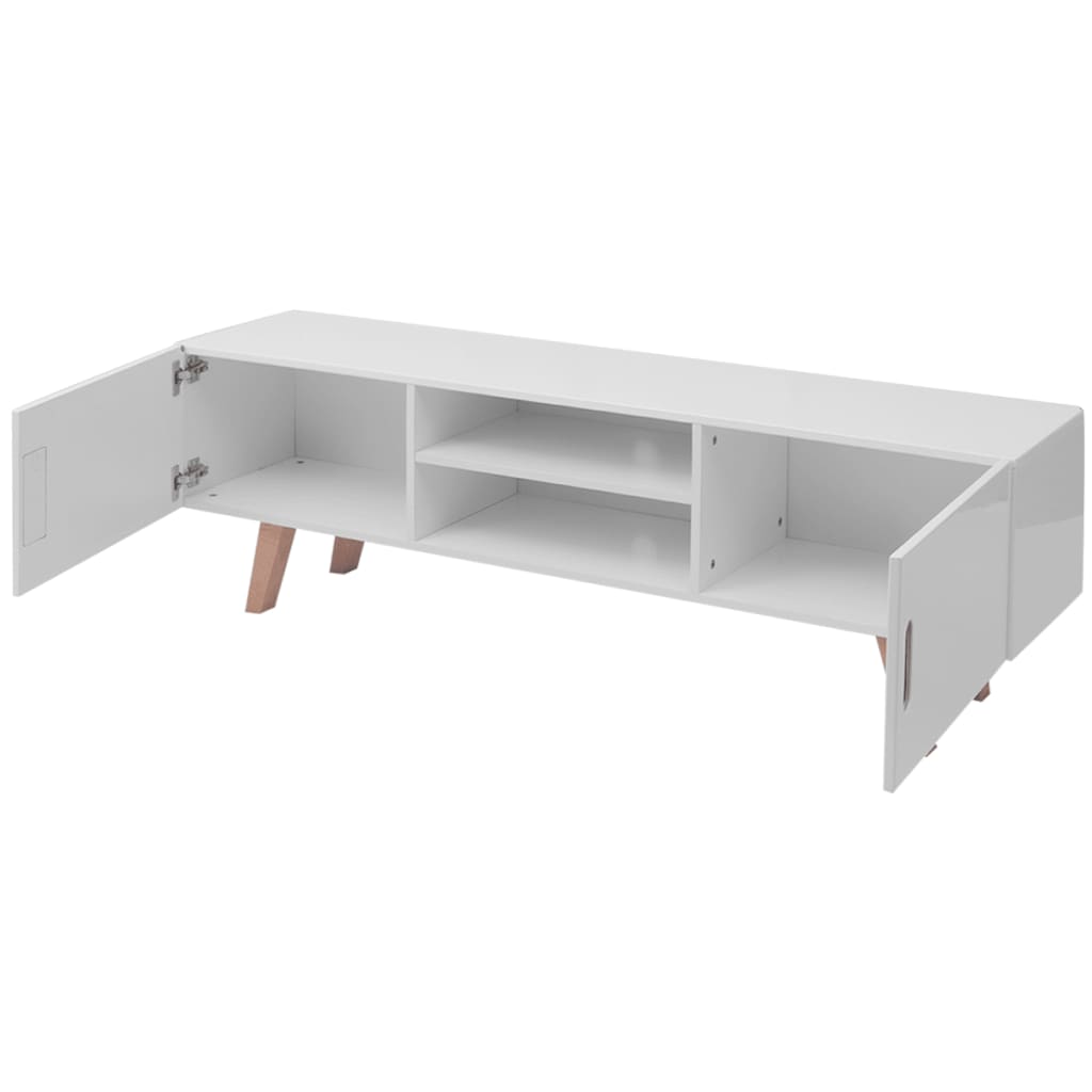 Supporto TV in MDF 150x35x48,5 cm Lucido Bianco - homemem39