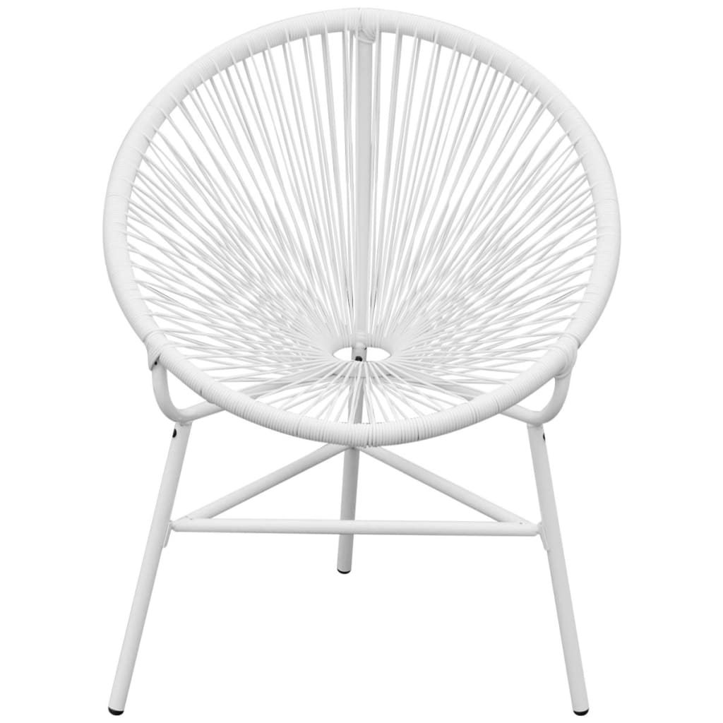 Sedia da Giardino Acapulco in Polyrattan Bianco - homemem39