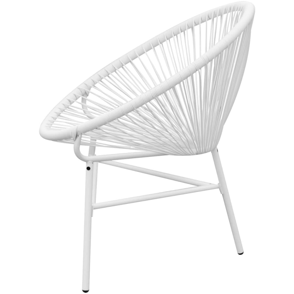 Sedia da Giardino Acapulco in Polyrattan Bianco - homemem39