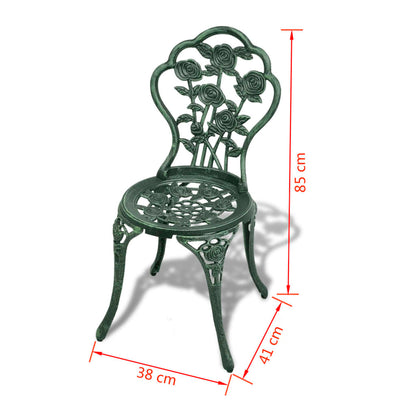 Set da Bistrot 3 pz in Alluminio Pressofuso Verde - homemem39