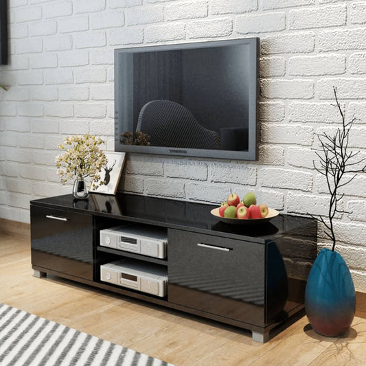 Mobile TV Nero Laccato Lucido 120x40,3x34,7 cm - homemem39