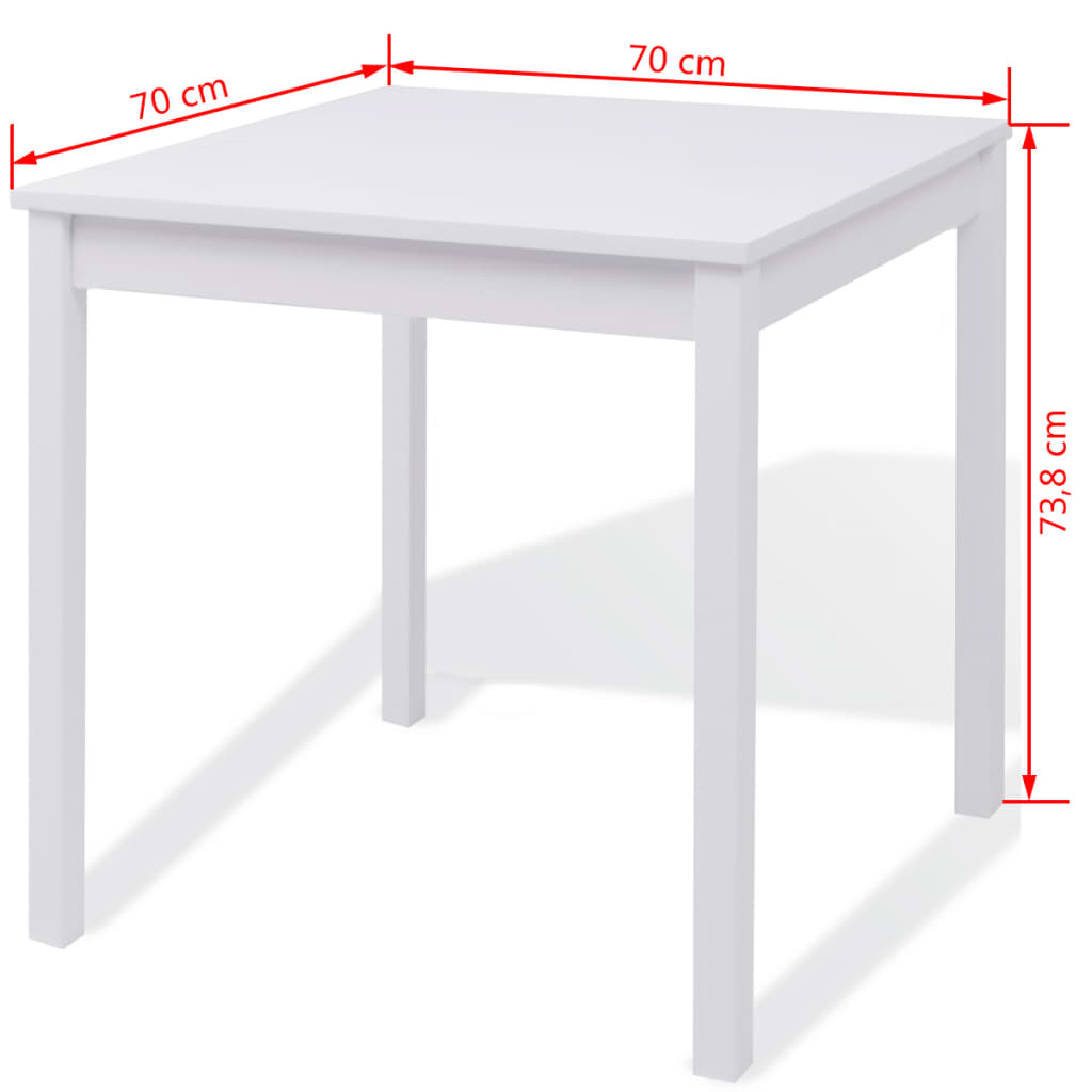 Set da Pranzo 5 pz in Legno di Pino Bianco - homemem39