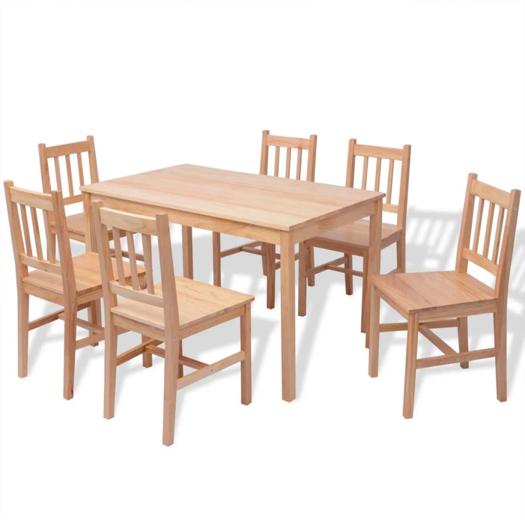 Set da Pranzo 7 pz in Legno di Pino - homemem39