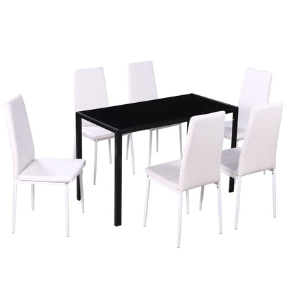 Set da Pranzo 7 pz Nero e Bianco - homemem39