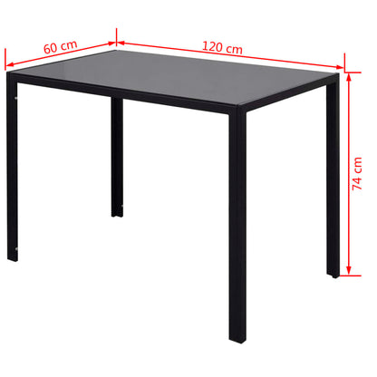 Set da Pranzo 7 pz Nero e Bianco - homemem39